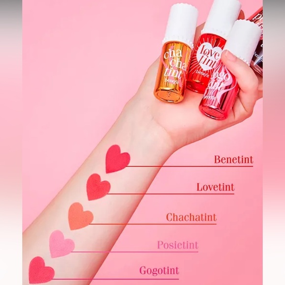 BENEFIT GOGO TINT BRIGHT CHERRY LIP & CHEEK STAIN 0.2 FL (NEW WITH TAGS) - Picture 7 of 8